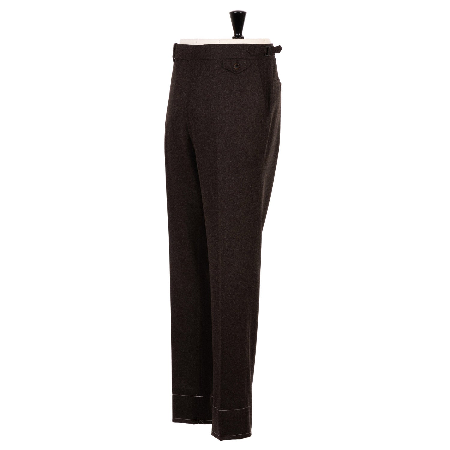 Exklusiv für Michael Jondral: Braune Flanellhose aus reiner Wolle - Rota Sartorial
